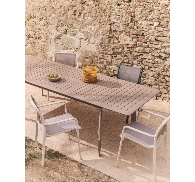 Розсувний вуличний стіл Izola Taupe 185 (235) x 100cm2
